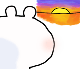 Big Face Bear by yotty sticker #7606523