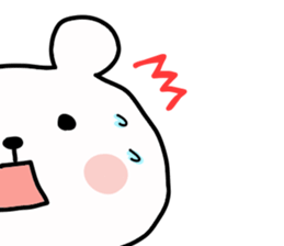 Big Face Bear by yotty sticker #7606527