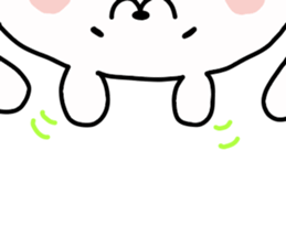 Big Face Bear by yotty sticker #7606536