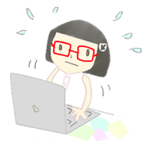 Rice ball sister and her friend(English) sticker #7606585