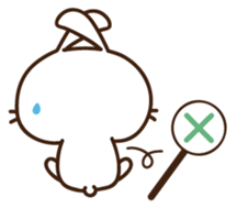 Cute selfish rabbit 2 sticker #7607087