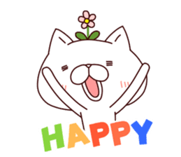 A Flower Cat 3 (Positive Words). sticker #7608443