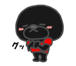 black afro dog sticker #7609181