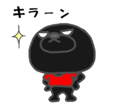 black afro dog sticker #7609183