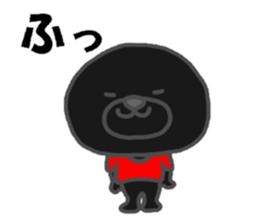 black afro dog sticker #7609189