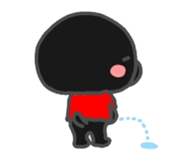 black afro dog sticker #7609191