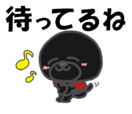 black afro dog sticker #7609215