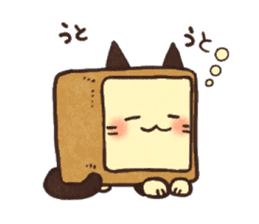 Cat of bread sticker #7613222
