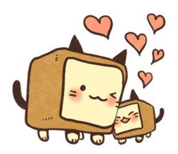 Cat of bread sticker #7613240