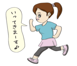 RUNNERS STAMP(Girl) sticker #7614420