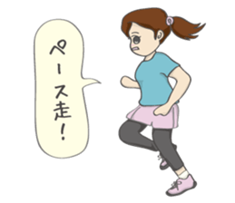 RUNNERS STAMP(Girl) sticker #7614422
