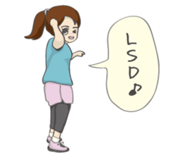 RUNNERS STAMP(Girl) sticker #7614423