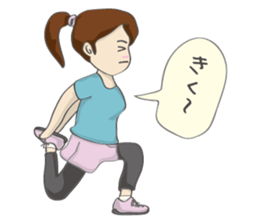 RUNNERS STAMP(Girl) sticker #7614432