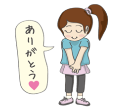 RUNNERS STAMP(Girl) sticker #7614447