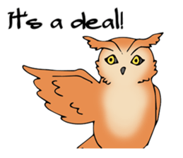 3 Owls English ver. sticker #7617205