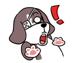 Puffy Beagle sticker #7618596
