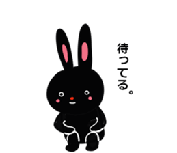On your side, the black rabbit. sticker #7620086