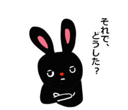 On your side, the black rabbit. sticker #7620102