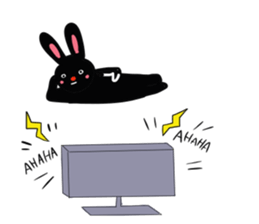On your side, the black rabbit. sticker #7620107