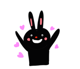 On your side, the black rabbit. sticker #7620108