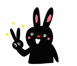 On your side, the black rabbit. sticker #7620110