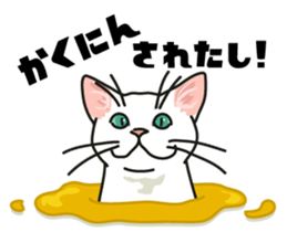 Ikasu white cat. sticker #7622642