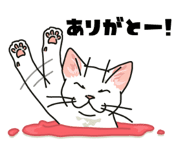 Ikasu white cat. sticker #7622645