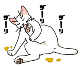 Ikasu white cat. sticker #7622646