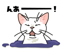 Ikasu white cat. sticker #7622656