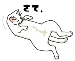 Ikasu white cat. sticker #7622664