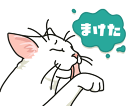 Ikasu white cat. sticker #7622670