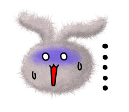 Fluffy balls (2) rabit sticker #7622927