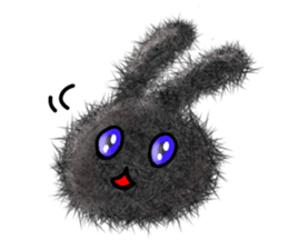 Fluffy balls (2) rabit sticker #7622937