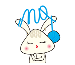 Knitting Rabbit 2 with Crochet Cat sticker #7622973