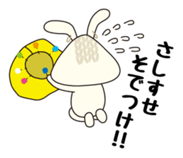 Knitting Rabbit 2 with Crochet Cat sticker #7622979