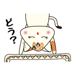 Knitting Rabbit 2 with Crochet Cat sticker #7622982