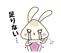 Knitting Rabbit 2 with Crochet Cat sticker #7622993