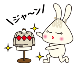 Knitting Rabbit 2 with Crochet Cat sticker #7622995