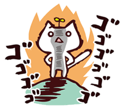 ...White and black cat... sticker #7623759