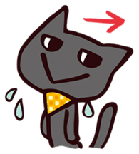 ...White and black cat... sticker #7623761