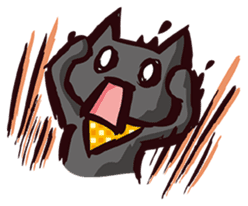 ...White and black cat... sticker #7623763