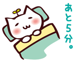 ...White and black cat... sticker #7623765