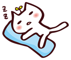 ...White and black cat... sticker #7623767