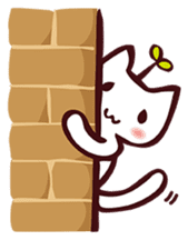 ...White and black cat... sticker #7623770