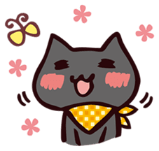 ...White and black cat... sticker #7623777