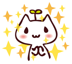 ...White and black cat... sticker #7623778