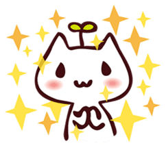 ...White and black cat... sticker #7623778