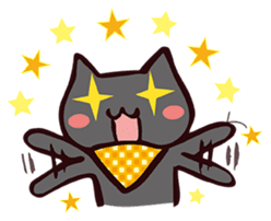 ...White and black cat... sticker #7623779