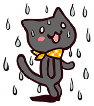 ...White and black cat... sticker #7623780