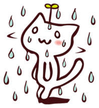 ...White and black cat... sticker #7623781